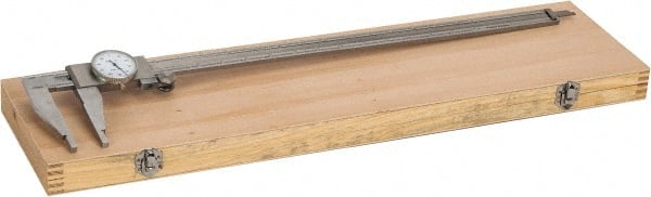 Value Collection - 0", 0.5" (Inside Range)" to 18" Range, 0.001" Graduation, 0.1" per Revolution, Dial Caliper - White Face, 3.39" Jaw Length - Exact Tooling