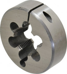 Interstate - 1-1/4 - 12 UNF Thread, 3" Outside Diam High Speed Steel Round Die - Right Hand Thread, Adjustable - Exact Tooling