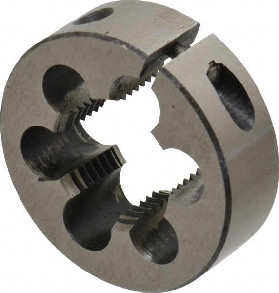 Interstate - M19x1.50 Metric Special Thread, 1-1/2" Outside Diam High Speed Steel Round Die - Right Hand Thread, Adjustable - Exact Tooling