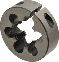 Interstate - M19x1.50 Metric Special Thread, 1-1/2" Outside Diam High Speed Steel Round Die - Right Hand Thread, Adjustable - Exact Tooling