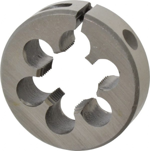 Interstate - M22x1.50 Metric Fine Thread, 2" Outside Diam High Speed Steel Round Die - Right Hand Thread, Adjustable - Exact Tooling