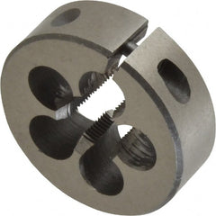 Interstate - 15/32-32 UNS Thread, 1-1/2" Outside Diam High Speed Steel Round Die - Right Hand Thread, Adjustable - Exact Tooling