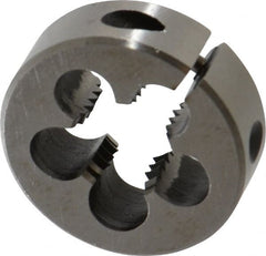 Interstate - 5/8-12 UNS Thread, 1-1/2" Outside Diam High Speed Steel Round Die - Right Hand Thread, Adjustable - Exact Tooling