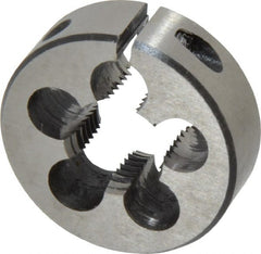 Interstate - 5/8-16 UNS Thread, 1-1/2" Outside Diam High Speed Steel Round Die - Right Hand Thread, Adjustable - Exact Tooling