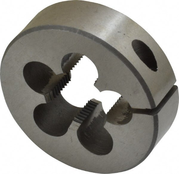 Interstate - 3/4-20 UNEF Thread, 2" Outside Diam High Speed Steel Round Die - Right Hand Thread, Adjustable - Exact Tooling