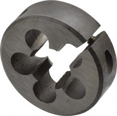 Interstate - 3/4-28 Thread, 2" Outside Diam High Speed Steel Round Die - Right Hand Thread, Adjustable - Exact Tooling