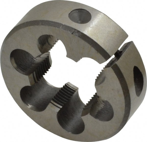 Interstate - 1-20 UNEF Thread, 2" Outside Diam High Speed Steel Round Die - Right Hand Thread, Adjustable - Exact Tooling