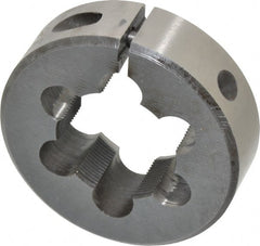 Interstate - 1-28 Thread, 2" Outside Diam High Speed Steel Round Die - Right Hand Thread, Adjustable - Exact Tooling
