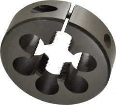 Interstate - 1-1/16 - 20 UNS Thread, 2-1/2" Outside Diam High Speed Steel Round Die - Right Hand Thread, Adjustable - Exact Tooling