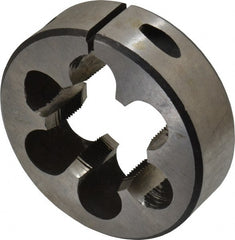 Interstate - 1-3/16 - 24 Thread, 2-1/2" Outside Diam High Speed Steel Round Die - Right Hand Thread, Adjustable - Exact Tooling