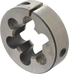 Interstate - 1-1/4 - 32 UNS Thread, 2-1/2" Outside Diam High Speed Steel Round Die - Right Hand Thread, Adjustable - Exact Tooling