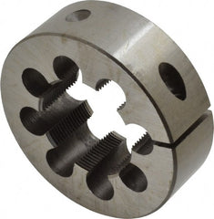 Interstate - 1-9/16 - 18 UNEF Thread, 3" Outside Diam High Speed Steel Round Die - Right Hand Thread, Adjustable - Exact Tooling