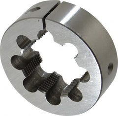 Interstate - 1-3/4 - 12 UNS Thread, 3" Outside Diam High Speed Steel Round Die - Right Hand Thread, Adjustable - Exact Tooling