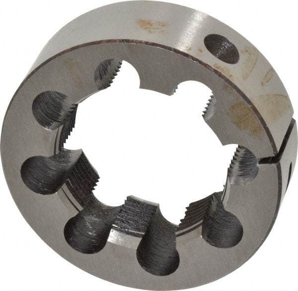 Interstate - 1-7/8 - 12 UNS Thread, 3" Outside Diam High Speed Steel Round Die - Right Hand Thread, Adjustable - Exact Tooling