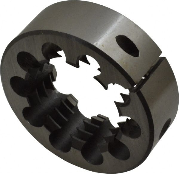 Interstate - 2 - 4-1/2 UNC Thread, 3" Outside Diam High Speed Steel Round Die - Right Hand Thread, Adjustable - Exact Tooling