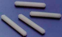 Micro Plastics - 1/2-13 4" OAL Fully Threaded Stud - Nylon, Nylon Finish - Exact Tooling