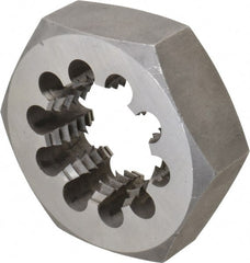 Interstate - 2-1/2 - 4 UNC Thread, 4-1/2" Hex, Right Hand Thread, Hex Rethreading Die - Carbon Steel, 1-1/2" Thick - Exact Tooling