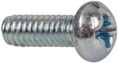 Value Collection - #5-40 UNC, 3/8" Length Under Head Phillips Drive Machine Screw - Round Head, Grade J82 Steel, Zinc-Plated Finish, Without Washer - Exact Tooling
