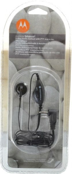 Motorola - GT Series, Push to Talk Microphone Earpiece with Microphone - Black, Use with Spirit Series GT Radios - Exact Tooling