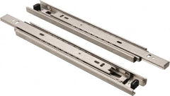 Sugatsune - 9-27/32" Slide Length, 9-9/16" Travel Length, Stainless Steel Ball Bearing Slide - 92 Lb Capacity at Full Extension - Exact Tooling