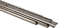 Sugatsune - 21-11/16" Slide Length, 23" Travel Length, Stainless Steel Ball Bearing Slide - 188 Lb Capacity at Full Extension - Exact Tooling