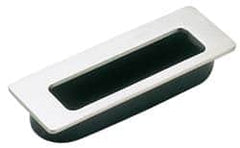 Sugatsune - 4.4844 Inch Overall Width x 1.6094 Inch Overall Height, 0.5938 Inch Recess Depth, Mirror and Black Recessed Pull - Exact Tooling