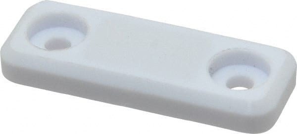 Sugatsune - 1-25/32" Long x 43/64" Wide x 7/32" High, Polyacetal, Neodymium & 316 Stainless Plastic Cased Magnet Catch - White Finish, 9.9 Magnetic Force, 15/16" Long Strike, 19/32" Wide Strike - Exact Tooling
