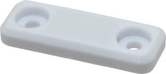 Sugatsune - 1-25/32" Long x 43/64" Wide x 7/32" High, Polyacetal, Neodymium & 316 Stainless Plastic Cased Magnet Catch - White Finish, 9.9 Magnetic Force, 15/16" Long Strike, 19/32" Wide Strike - Exact Tooling