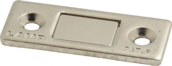 Sugatsune - 1-39/64" Long x 1-5/8" Wide x 2.6" High, Steel & Neodymium Neodymium Thin Magnet Catch - Nickel Coated, 8.8 Magnetic Force - Exact Tooling