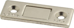 Sugatsune - 1-39/64" Long x 1-5/8" Wide x 2.6" High, Steel & Neodymium Neodymium Thin Magnet Catch - Nickel Coated, 8.8 Magnetic Force - Exact Tooling