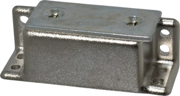 Sugatsune - 2-13/32" Long x 3/4" Wide x 3/4" High, Zinc Alloy Heavy Duty Magnetic Catch - Nickel Coated, 24.2 Magnetic Force, 1-11/16" Long Strike, 3/4" Wide Strike - Exact Tooling