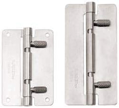 Sugatsune - 3-15/16" Long x 1-31/32" Wide x 1/16" Thick, Quick Release Hinge - Stainless Steel, Polished Finish - Exact Tooling