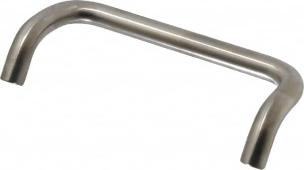 Sugatsune - 15/32" Handle Diam, Satin Finish Stainless Steel Drawer Pull - 1-31/32" Projection, 5-3/64" Center to Center, 5-1/2" Wide - Exact Tooling