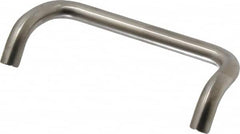 Sugatsune - 15/32" Handle Diam, Satin Finish Stainless Steel Drawer Pull - 1-31/32" Projection, 5-3/64" Center to Center, 5-1/2" Wide - Exact Tooling
