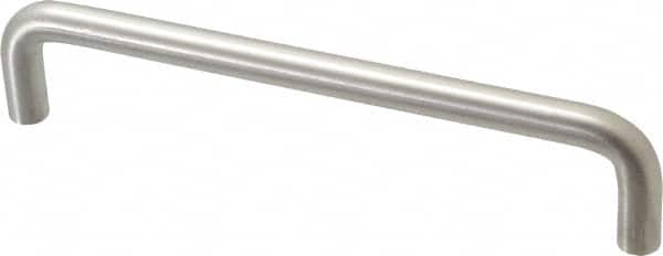 Sugatsune - 25/64" Handle Diam, Satin Finish Stainless Steel Drawer Pull - 1-3/8" Projection, 6" Center to Center, 316 Grade, 6-3/8" Wide - Exact Tooling