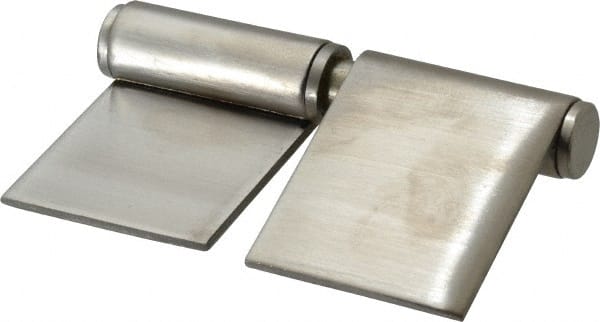 Sugatsune - 4" Long x 2-5/32" Wide x 15/32" Thick, Flag Hinge - Stainless Steel, Satin Finish - Exact Tooling