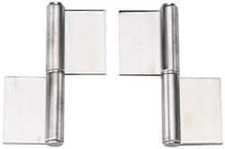 Sugatsune - 6" Long x 2-5/32" Wide x 15/32" Thick, Flag Hinge - Stainless Steel, Satin Finish - Exact Tooling