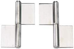 Sugatsune - 6" Long x 2-5/32" Wide x 15/32" Thick, Flag Hinge - Stainless Steel, Satin Finish - Exact Tooling