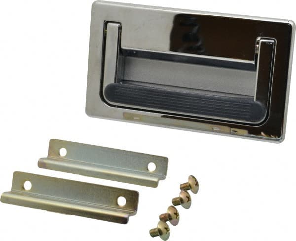 Sugatsune - 5.5" Overall Width x 3.1563" Overall Height, 0.6875" Recess Depth, Recessed Pull - 2.9531" Recess Height, 5.3281" Recess Width, 4.9219" Center to Center, M5 Thread - Exact Tooling