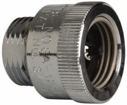 Watts - 125 Max psi, Chrome Plated Brass, Hose Connection Vacuum Breaker - EPDM Seal, Stainless Steel Spring, FIP X Hose End Connections - Exact Tooling