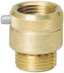 Watts - 3/4" Pipe, Chrome Plated Brass, Hose Connection Vacuum Breaker - Brass Seal, Stainless Steel Spring, FNPT x MNPT End Connections - Exact Tooling