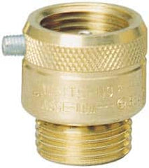 Watts - 3/4" Pipe, Chrome Plated Brass, Hose Connection Vacuum Breaker - Brass Seal, Stainless Steel Spring, FNPT x MNPT End Connections - Exact Tooling