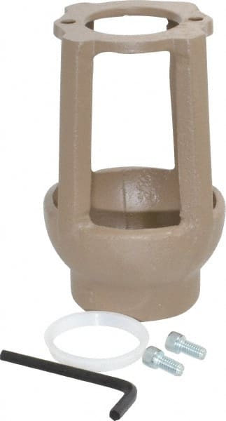 Watts - 1-1/4 to 2" Fit, 4-3/8" Diam, Air Gap Drain - 6-3/4" High, Cast Iron - Exact Tooling