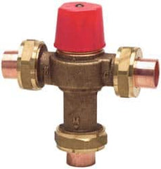 Watts - Union Thread End Connections, 1/2" Pipe, Temperature Control Valve - 150 Max Working psi - Exact Tooling