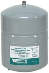 Watts - 3.0 Gallon Capacity, 6 Gallon Tank, 11-3/8 Inch Diameter, 17-3/16 Inch High, 1/2 Inch Port, Expansion Tank - Steel, Polymer Coating - Exact Tooling