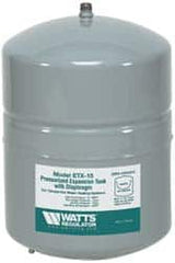 Watts - 3.0 Gallon Capacity, 6 Gallon Tank, 11-3/8 Inch Diameter, 17-3/16 Inch High, 1/2 Inch Port, Expansion Tank - Steel, Polymer Coating - Exact Tooling