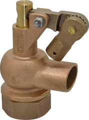 Watts - 1" Pipe, Bronze, Mechanical Float Valve - 165 psi, FPT x FPT End Connections - Exact Tooling