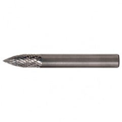 SG-6 Double Cut Solid Carbide Bur-Pointed Tree Shape - Exact Tooling