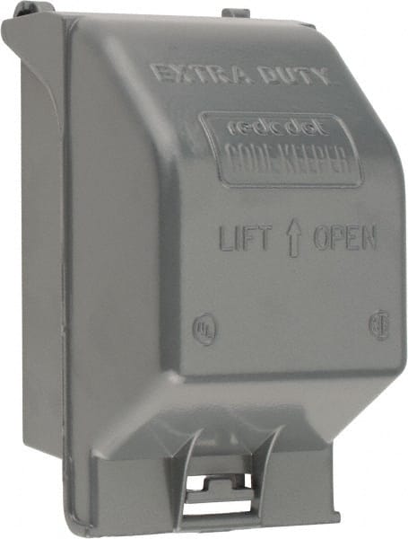 Thomas & Betts - Electrical Outlet Box Aluminum Receptacle Cover - Includes Gasket & Screw - Exact Tooling