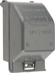 Thomas & Betts - Electrical Outlet Box Aluminum Receptacle Cover - Includes Gasket & Screw - Exact Tooling